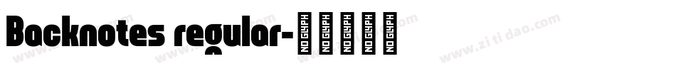 Backnotes regular字体转换